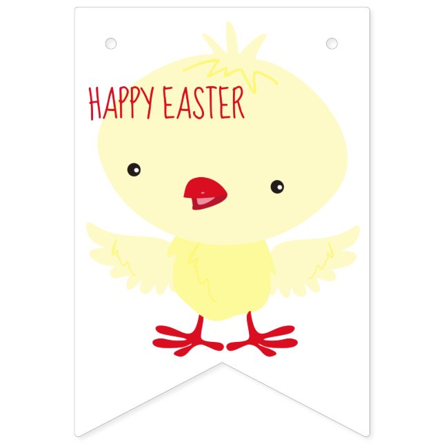 Bannière À Fanions Cute Jaune Canard | Pâques (Premier drapeau)
