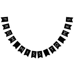 Bannière À Fanions De Mlle À Mme