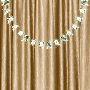 Bannière À Fanions Décor Mariage Feuille tropical vert