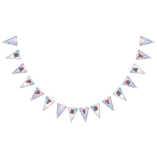 Bannière À Fanions Décoration de fête d'anniversaire Océan Fille Bale