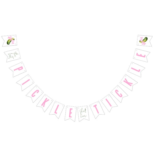 Bannière À Fanions Dernier Pickle Elle Tickle Jamais Bachelorette Par (Tout)