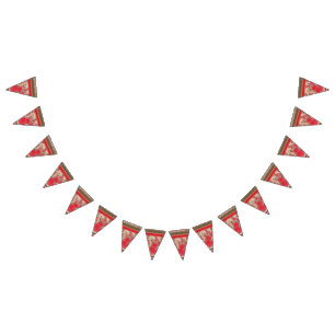 Bannière À Fanions Design de tissu complexe avec motifs floraux