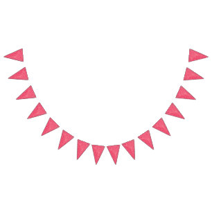 Bannière À Fanions Design textile rose vif avec blu central