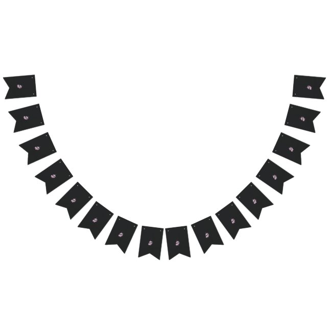 Bannière À Fanions dessin d'un plante aux fleurs violettes (Tout)