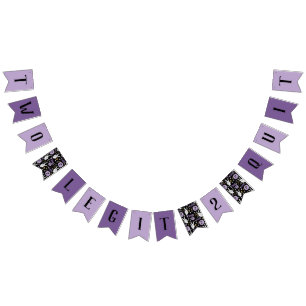 Bannière À Fanions Deux Legit to Quit Second Birthday Bunthday Banner