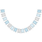 Dieu Béni bleu et gris Nom personnalisé Baptême