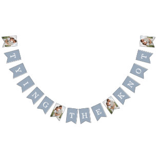Bannière À Fanions Dîner de répétition Dîner Dusty Blue Bunting drape