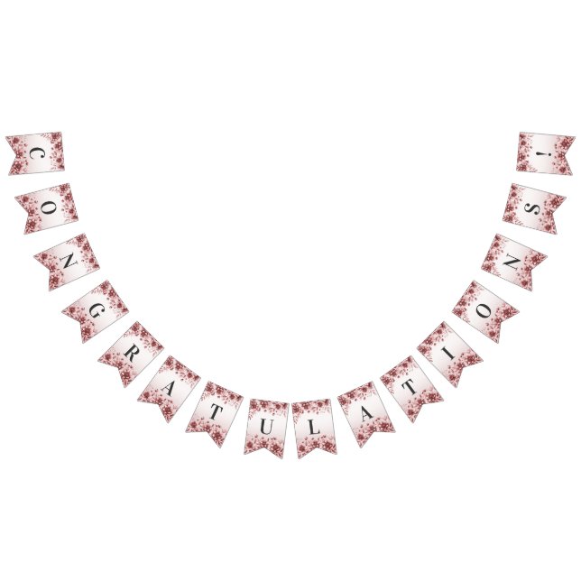 Bannière À Fanions Douteux Rose Floral Bunal (Tout)