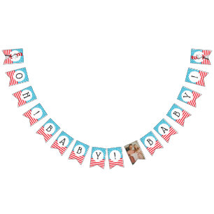 Bannière À Fanions Dr. Seuss - Bébé Fête Chapeau Chat