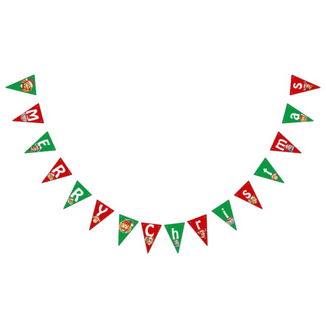 Bannière À Fanions Drôle animaux Safari Hippo Père Noël Costume de No (Tout)