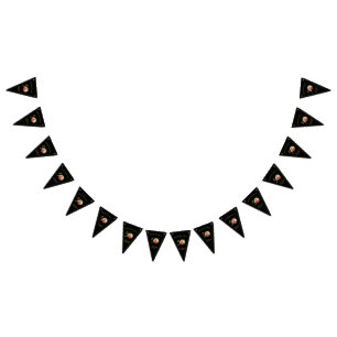 Bannière À Fanions Elégant Black and Gold 50th Birthday Invitation