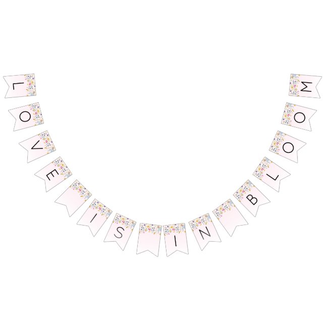 Bannière À Fanions Élégant Mariage Fête Rose  (Tout)