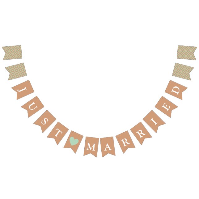 Bannière À Fanions Élégant minimaliste, juste marié marié mariés jeun (Tout)