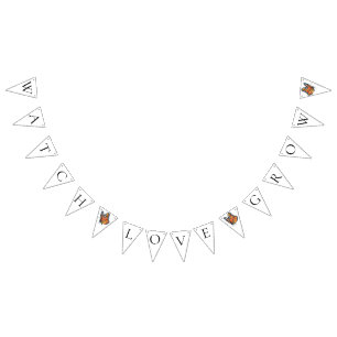 Bannière À Fanions Elégante Fête des mariées papillon