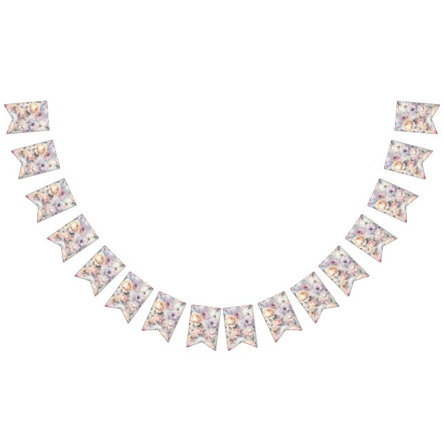 Bannière À Fanions Élégante floraison Rose (Tout)