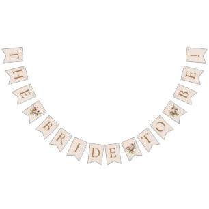 Bannière À Fanions Épouse Pour Être Moderne Fleur sauvage Floral Bunt