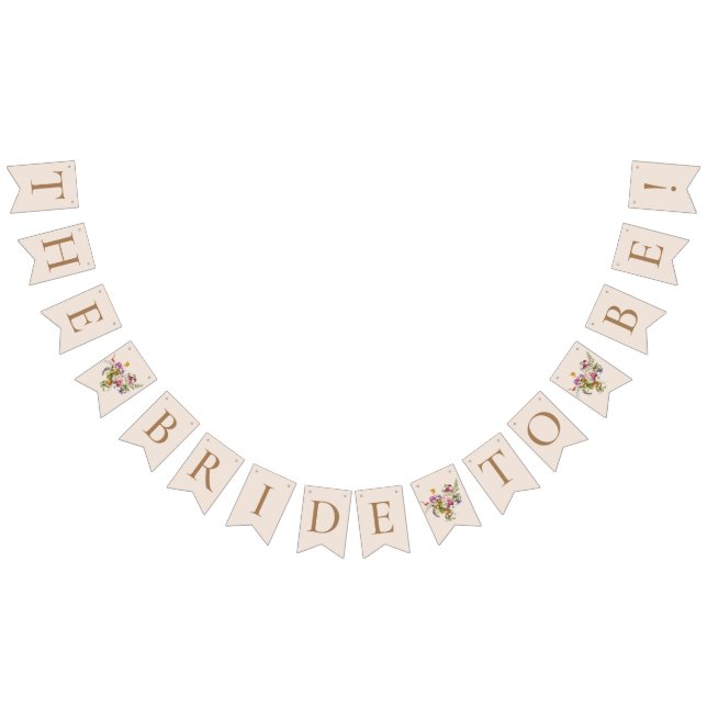 Bannière À Fanions Épouse Pour Être Moderne Fleur sauvage Floral Bunt (Tout)