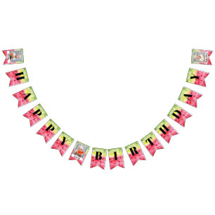 Bannière À Fanions Eté Sweet Watermelon Anniversaire 3 Photo