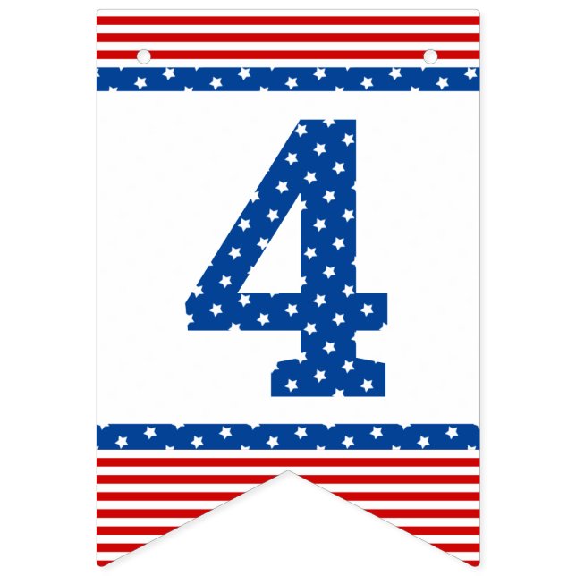 Bannière À Fanions Étoile Rouge Blanc Bleu Bleu Toute célébration (treizième drapeau)