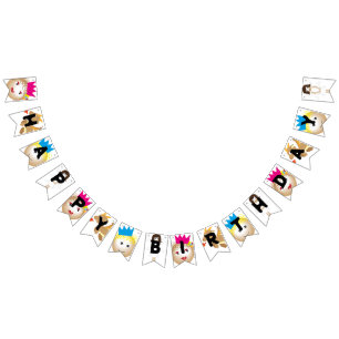 Bannière À Fanions fée blanche dans conte de fées, fournitures de mar