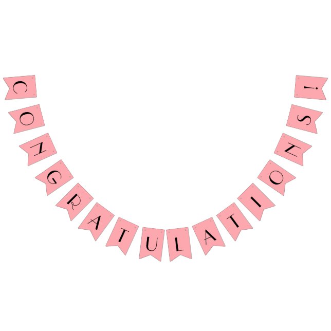 Bannière À Fanions Félicitations à Pink (Tout)