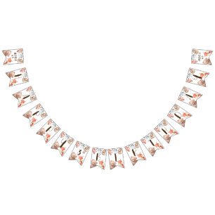 Bannière À Fanions Fête d'anniversaire des animaux de la forêt de Woo