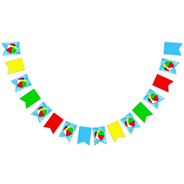 Bannière À Fanions Fête de la piscine d'été (Tout)