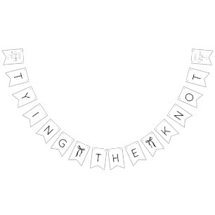 Bannière À Fanions Fête des mariées de script moderne