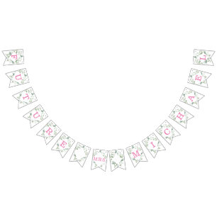 Bannière À Fanions Fête des mariées végétale Eucalyptus Botanique sur