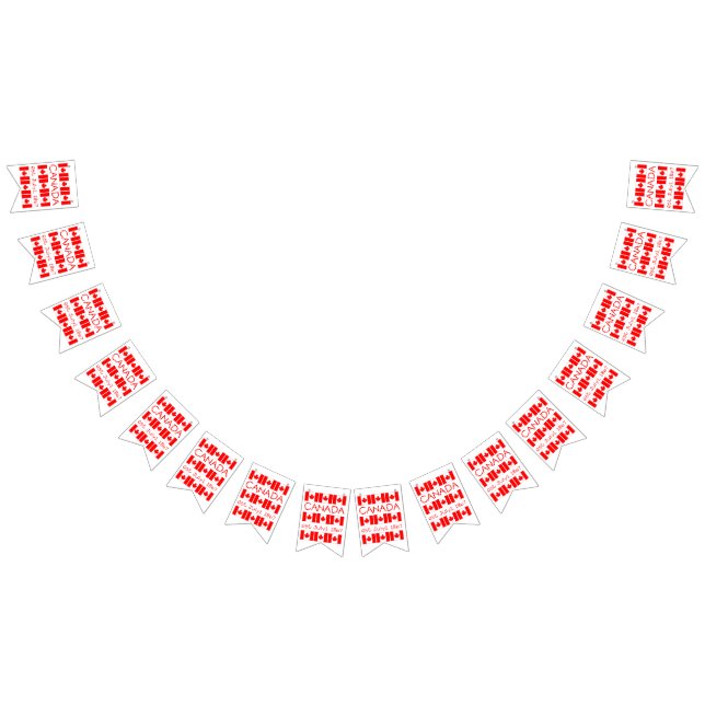 Bannière À Fanions Fête du Canada 1er juillet 1867 Feuille d'érable D (Tout)