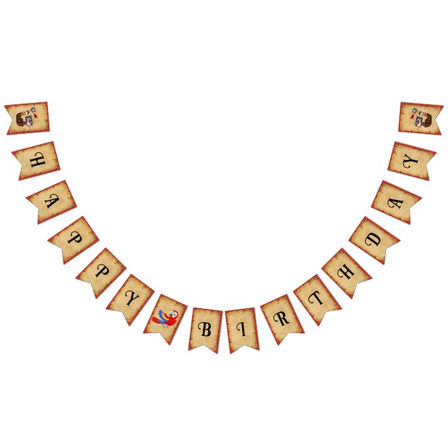 Bannière À Fanions Fête Pirate Joyeux anniversaire (Tout)