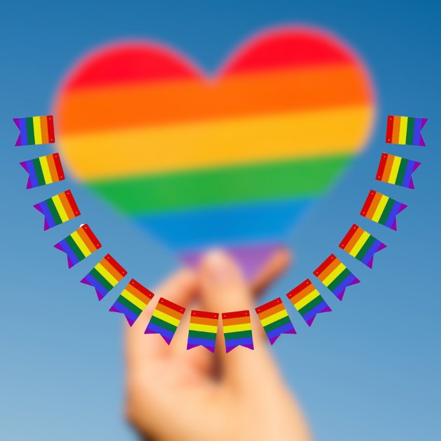 Bannière À Fanions Fierté Rejet arc-en-ciel (rainbow pride bunting)