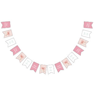Bannière À Fanions Filles Fairy Mushroom House Ribbon Twins Anniversa