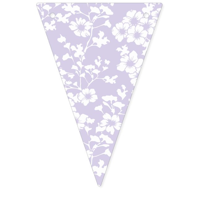 Bannière À Fanions Floral Trellis - Dusty Lavender (Premier drapeau)
