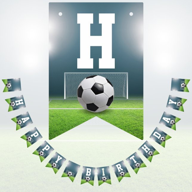 Bannière À Fanions Football de terrain de football sport heureux anni (Créateur téléchargé)