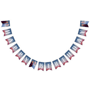 Bannière À Fanions Frozen 2 - Anna & Elsa Joyeux Anniversaire