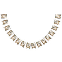 Gold Floral Bunting Flag