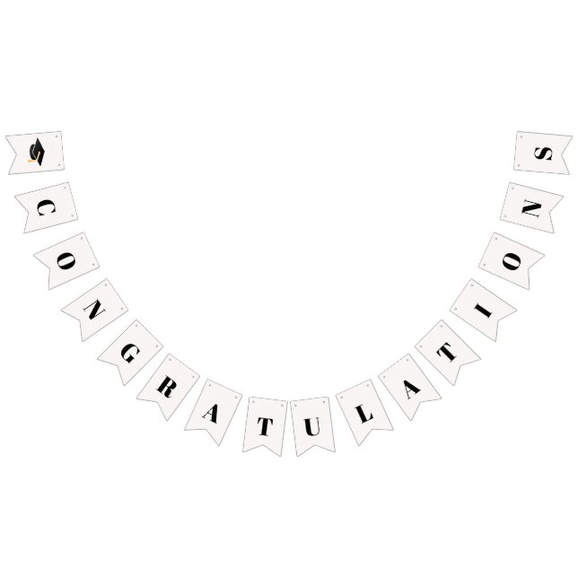 Bannière À Fanions Graduation 2024 Félicitations Casquette (Tout)