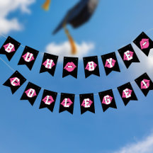 Graduation Party Bunting Flags Buh Bye College