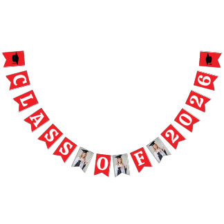 Bannière À Fanions Graduation Photo Bunting Flags - Class of 2026