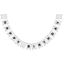 Grille Minimaliste Noir Et Blanc Joyeux Anniversai