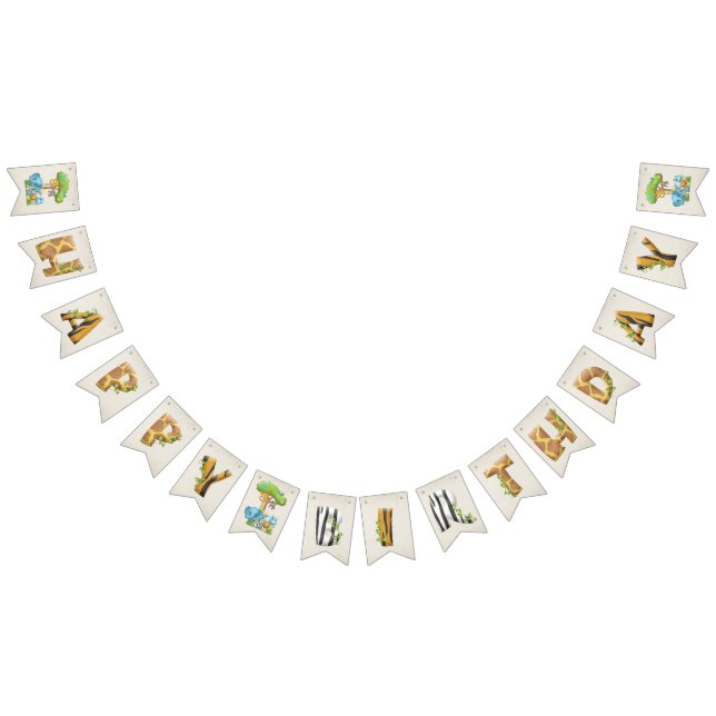 Bannière À Fanions Happy Birthday Banner Wild (Tout)