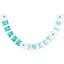 HAPPY SWEET 16 Décor d'anniversaire Turquoise