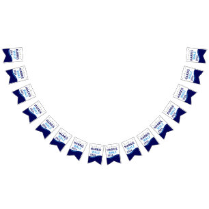 Bannière À Fanions Harris Walz 2024 pour le président Blue Wave