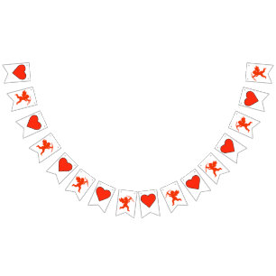 Bannière À Fanions Hearts and Cupid Valentine's Day Banner