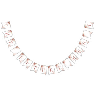 Bannière À Fanions Herbe des Pampas Boho Chic Terrracotta Enterrement