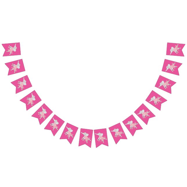 Bannière À Fanions illusima Ballerina Elephant rose (Tout)