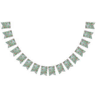 Bannière À Fanions Jardin de roses roses mariage de printemps