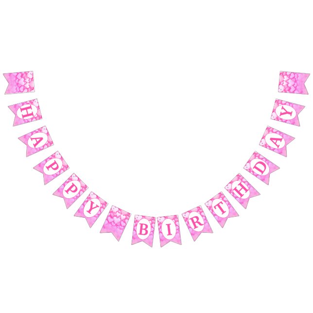Bannière À Fanions JEUX ANNIVERSAIRE Soeurs roses (Tout)