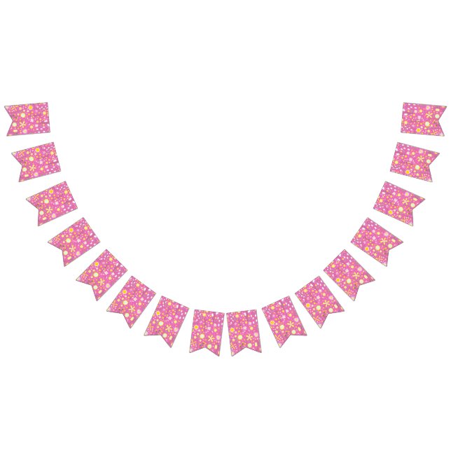 Bannière À Fanions Joli Fleur sauvage botanique rose Floral (Tout)